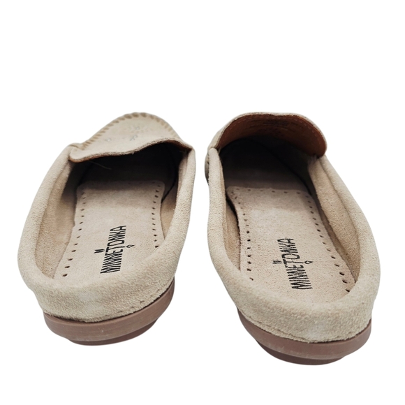Minnetonka Leila Mule Womens Shoes Color Stone Leather Suede 8.5 - Picture 7 of 10